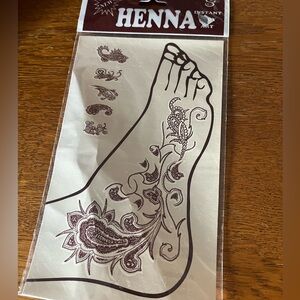 Elegant Brown Henna Tattoo Kit for Feet
